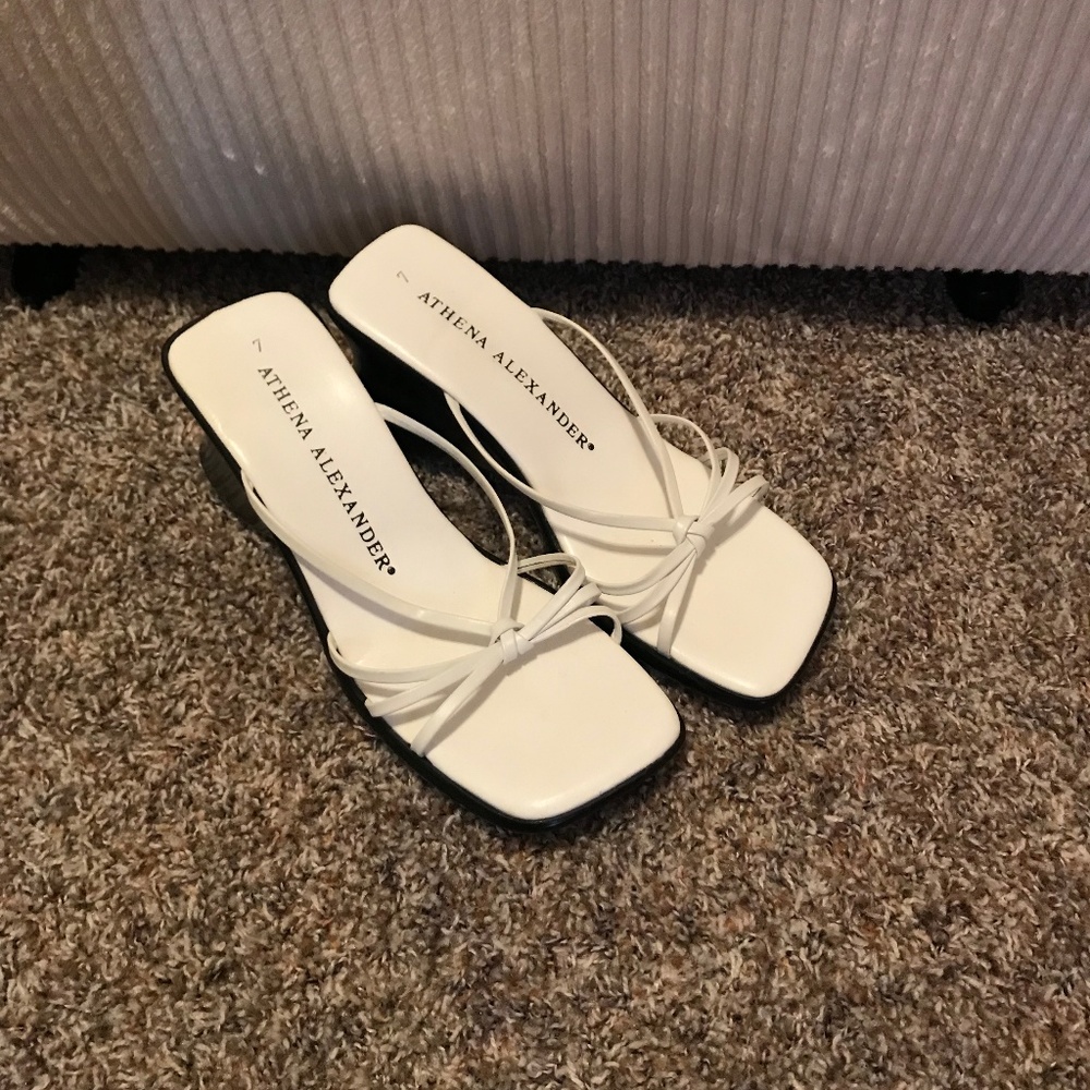 Athena Alexander White Strappy Sandal - Size 7